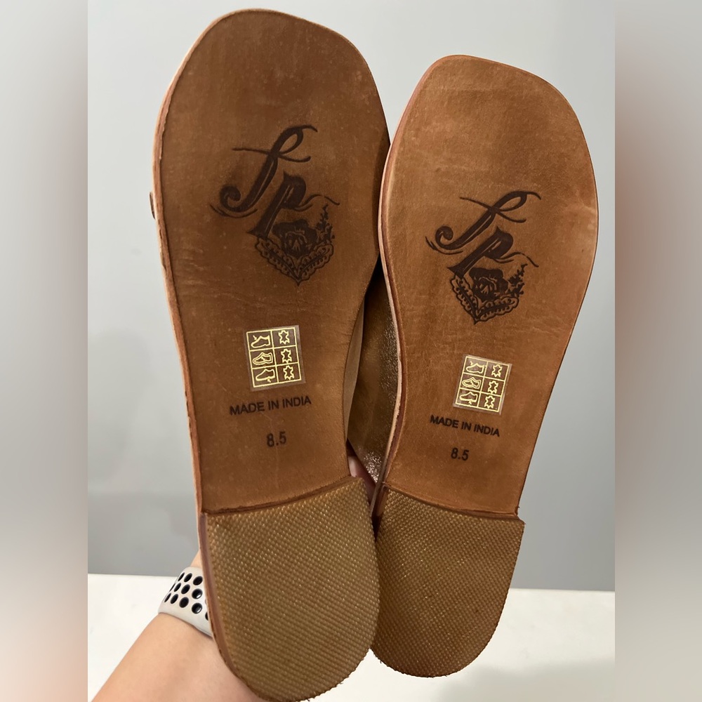 🌻🆕FREE PEOPLE MILA MINIMAL FLAT SANDAL-ROSE GOLD COLOR-SIZE 8.5 - Picture 17 of 17